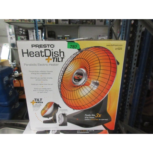 Presto Heat Dish + Tilt Parabolic Heater