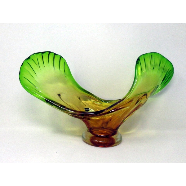 Mid-Century EDAG Green Art Glass Centerpiece