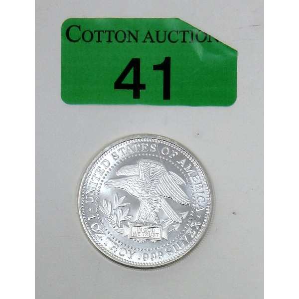 1 Oz .999 Silver Eagle USA Trade Unit Round 