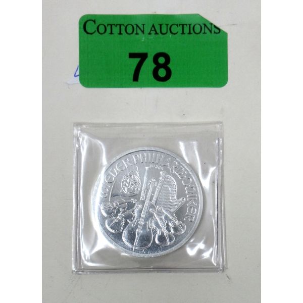 1 Oz .999 Silver 2011 Philharmoniker Coin 
