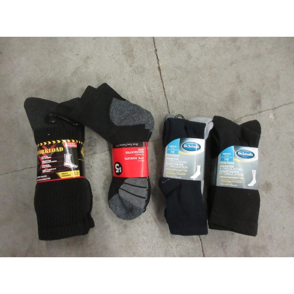 4 New Packs of Assorted Men's Socks
