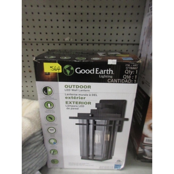 Good Earth Outdoor LED Wall Lantern in Box