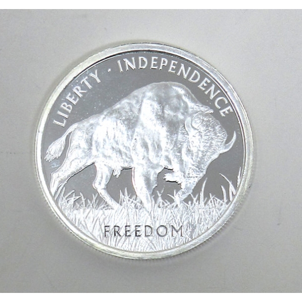 1 Oz .999 Silver Liberty Independence Freedom Buffalo Round 