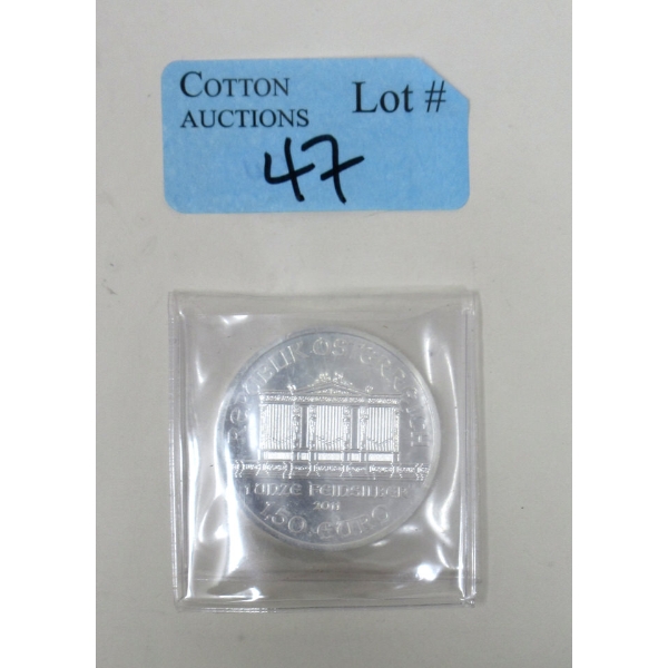 1 Oz .999 Silver 2011 Philharmoniker Coin 