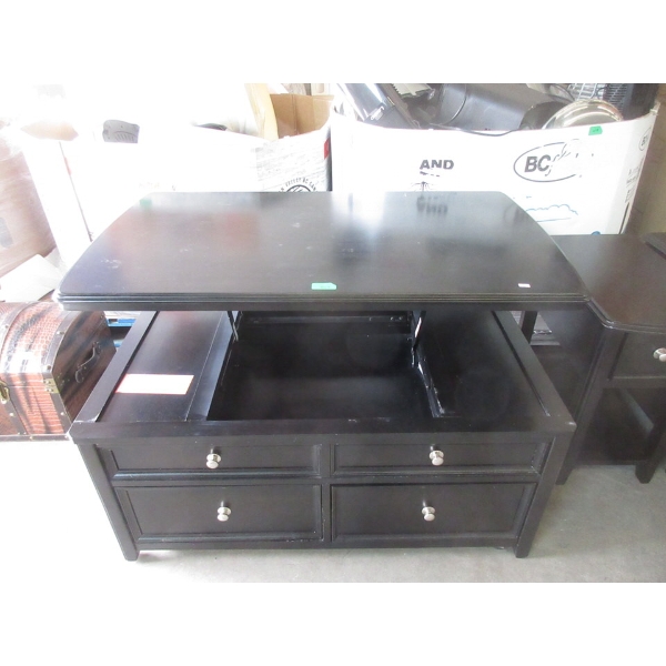 Wood Lift-Top Coffee Table with 2 Drawers