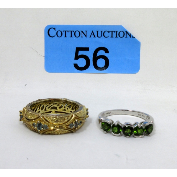 2 x Sterling Silver Estate Rings 