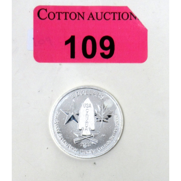 1/2 Oz .9999 Silver 2015 Devil's Brigade Coin 