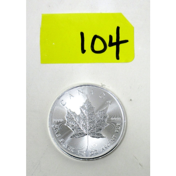 1 Oz .9999 Silver 2024 Maple Leaf Coin 