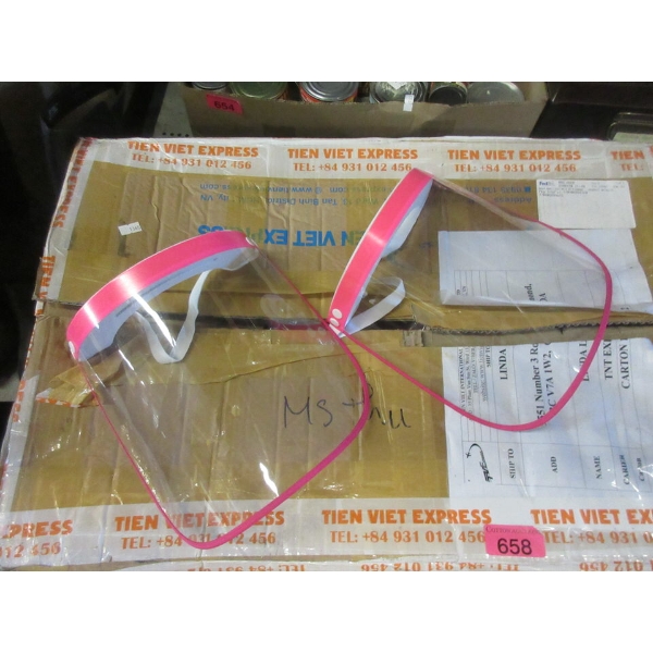 Large Case of New Pink or Blue Face Shields