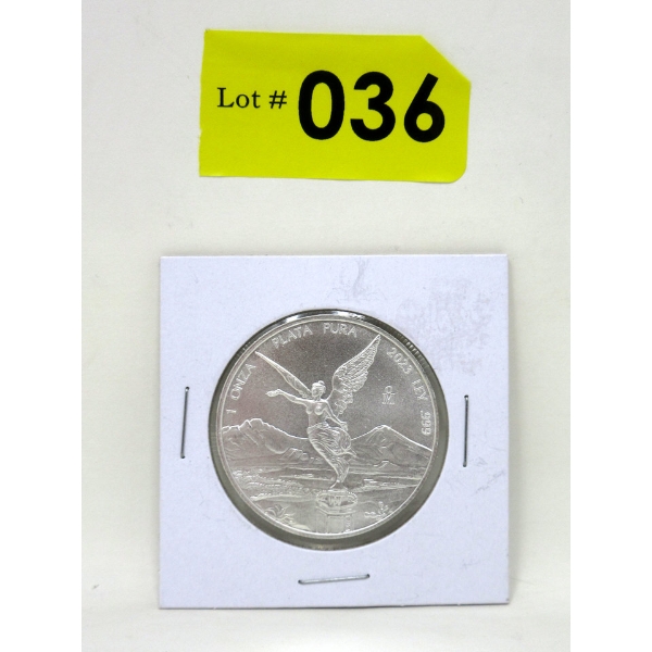 1 Oz .999 Silver 2023 Libertad Winged Angel Coin 