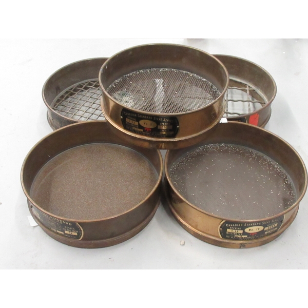 3 Tyler & 2 Canadian Standard Screen Sieves for Gold Panning 