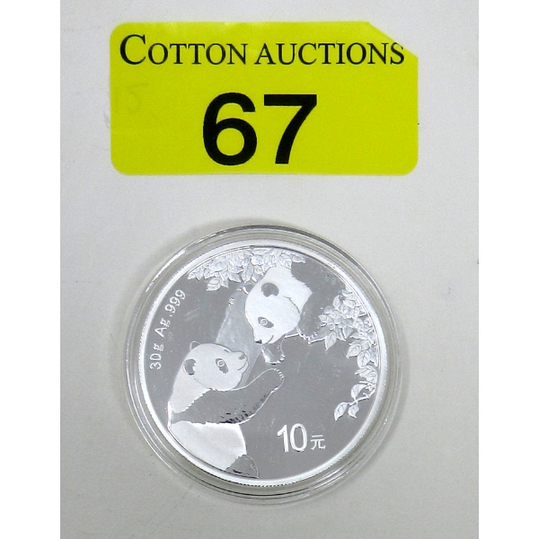 30 Gram .999 Silver 2023 China Panda Coin 