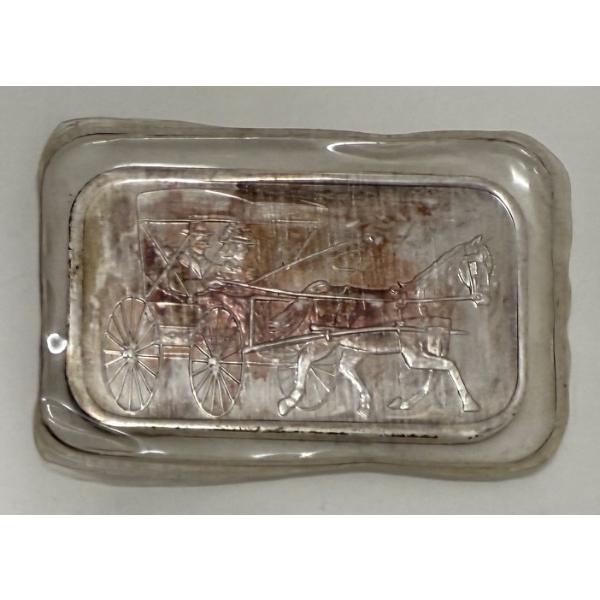 1 Oz .999 Silver Horse Drawn Carriage Bar 