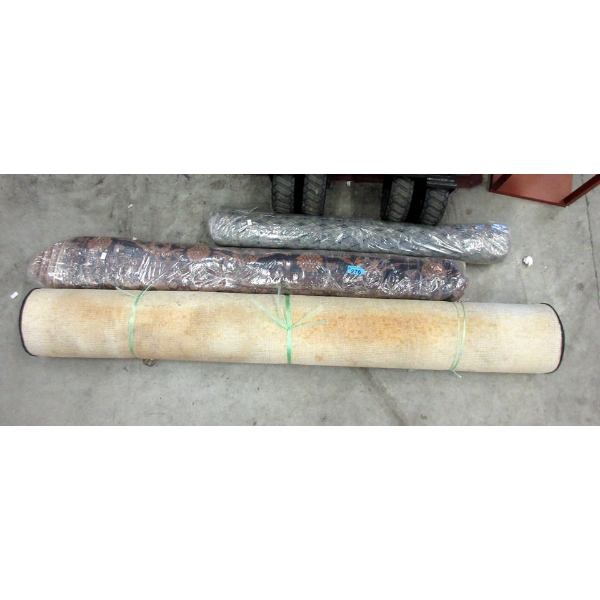 3 Assorted Design Low Pile Area Carpets - Preowned