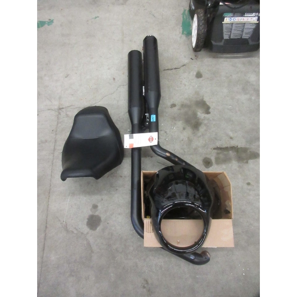 Harley Motorcycle Seat, Exhaust, & Head Light Parts