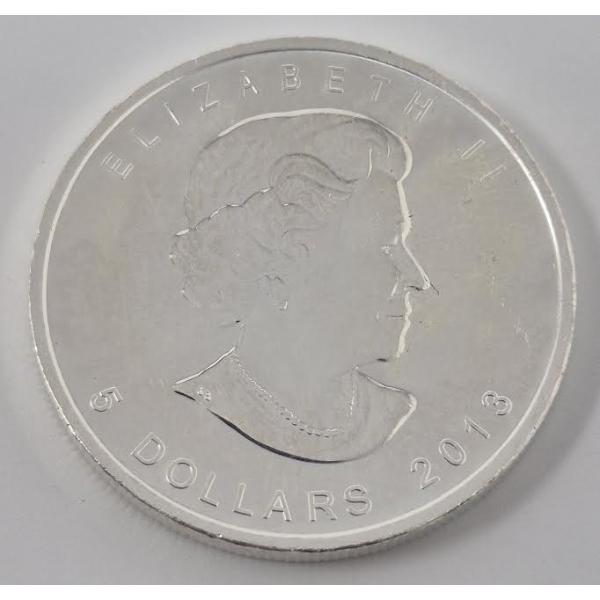 1 Oz .9999 Silver 2013 Canada Maple Leaf Coin