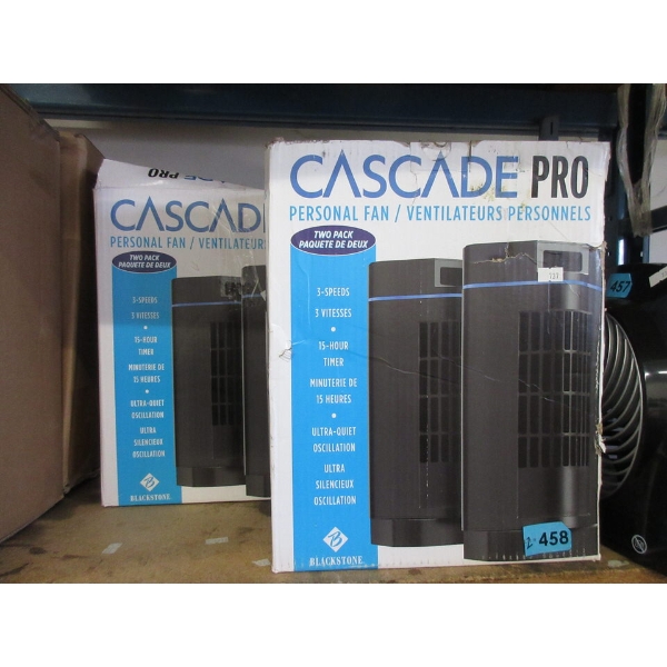 2 Twin Packs of Cascade Pro Personal Tower Fans