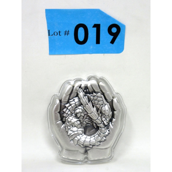 1 Oz .999 Silver 2024 Armadillo Girdled Lizard Stacker