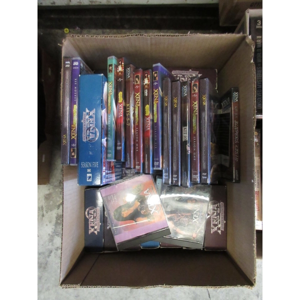 Box of "Xena Warrior Princess" DVDs