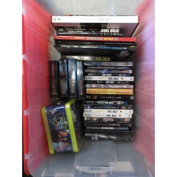 Tote of Assorted Books & DVDs 