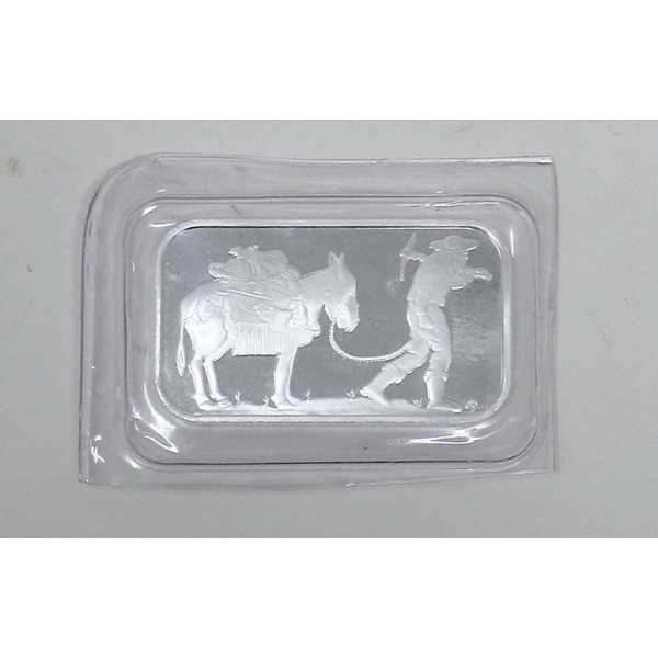 1 Oz .999 Silver Miner/Mule SilverTowne Bar 