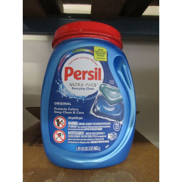 Case of 4 New Jars of Persil Detergent Packs