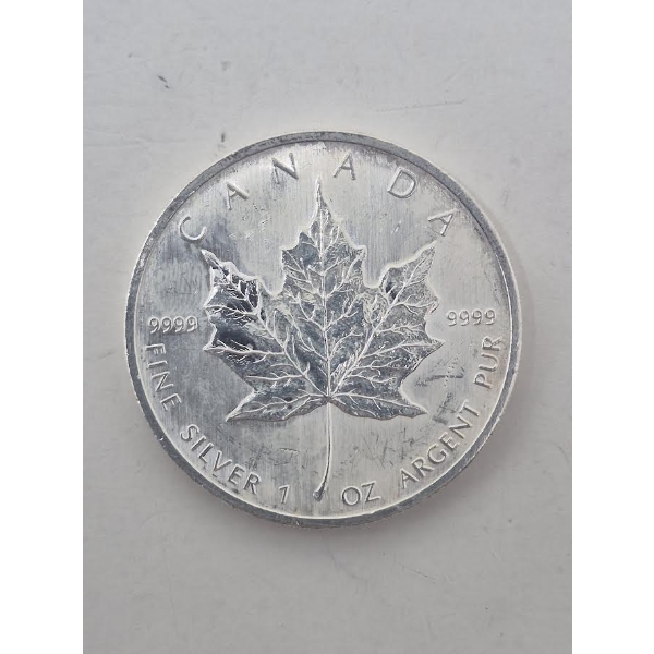1 Oz .9999 Silver 2008 Canada Maple Leaf Coin 