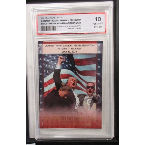 Donald Trump Attempted Assassination Trading Card