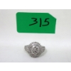 Image 1 : 1 CTW Diamond and Sterling Silver Cocktail Ring - Size 10