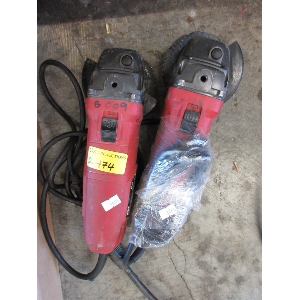 2 Skil 4.5" Corded Angle Grinders - Preowned