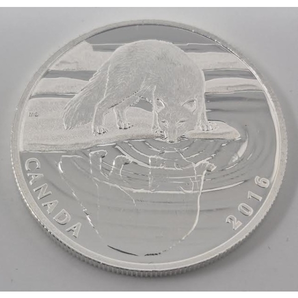 1/2 Oz .9999 Silver Canada Fox Reflection Coin 