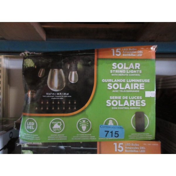 Sunforce 15 Bulb Solar String Light with Remote