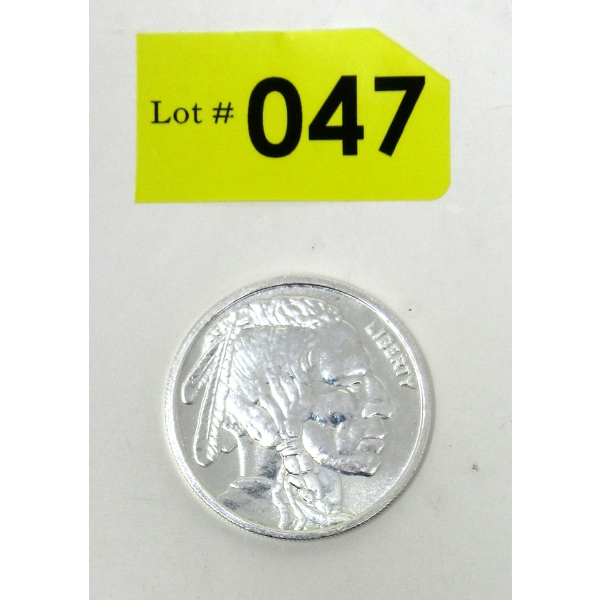 1 Oz .999 Silver Liberty/Buffalo Round 