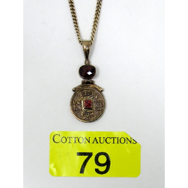 Sajen .925  Silver & Gemstone Gold Plated Necklace