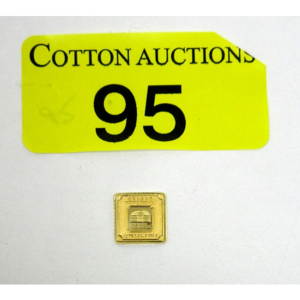 1 Gram .9999 Fine Gold Geiger Mint Bar 