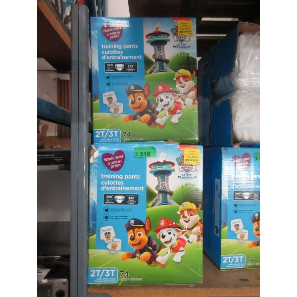 2 Boxes of 74 Paw Patrol Training Pants 