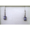 Image 1 : New 1 CTW Tanzanite Earrings Set in Sterling Silver