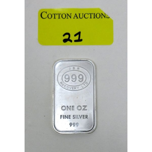 1 Oz .999 Silver Asahi Refining Bar 