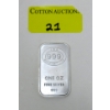 Image 1 : 1 Oz .999 Silver Asahi Refining Bar 