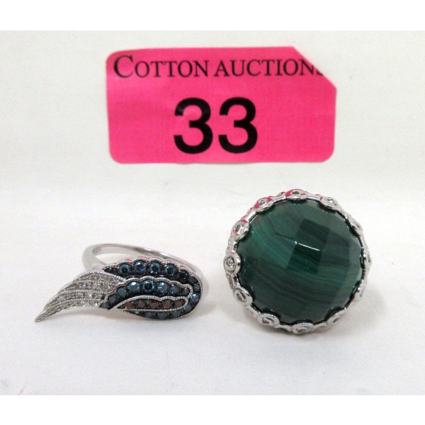 2 x Sterling Silver Estate Rings 