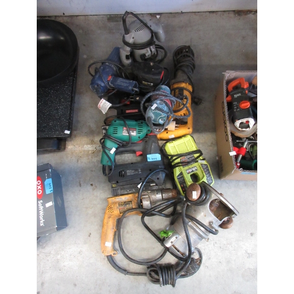 11 Piece Lot of Electric Tools - Preowned - As Is