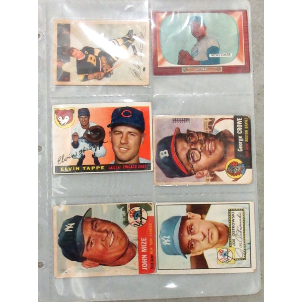 Six 1950s Topps & Other Sport Trading Cards