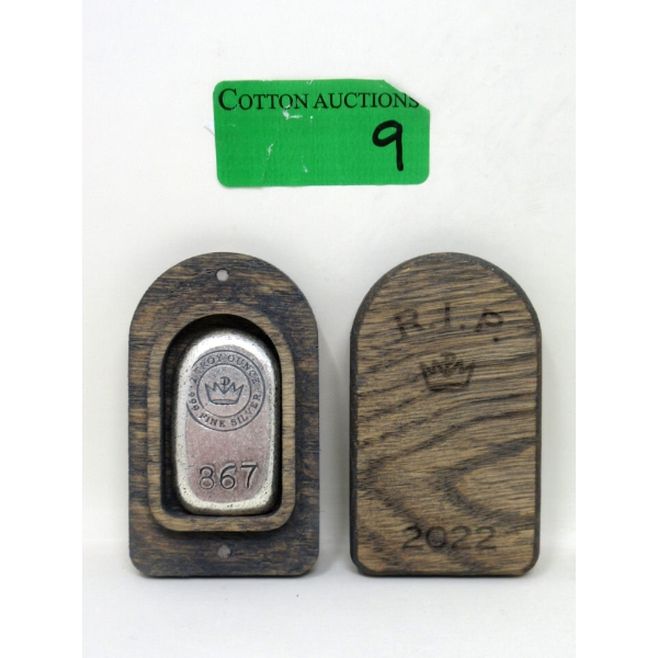 2 Oz .999 Silver 2022 RIP Tombstone Numbered Bar 