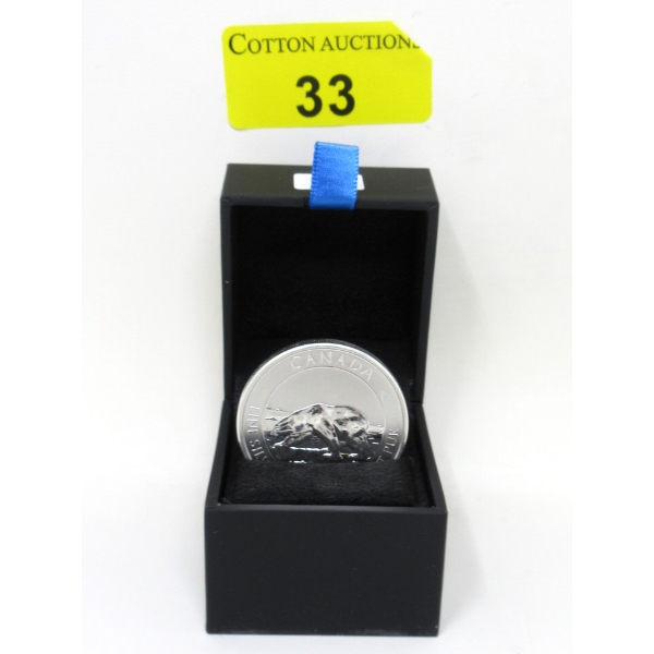 1.5 Oz .9999 Silver 2013 Canada Polar Bear Coin 
