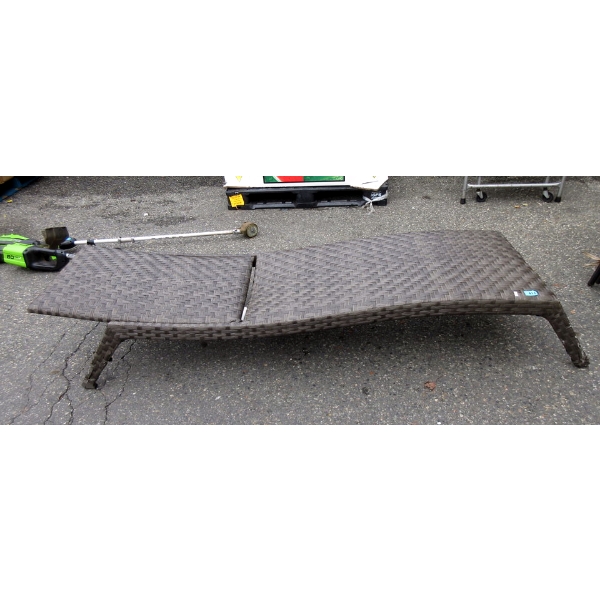 Resin Patio Lounger with Adjustable Back