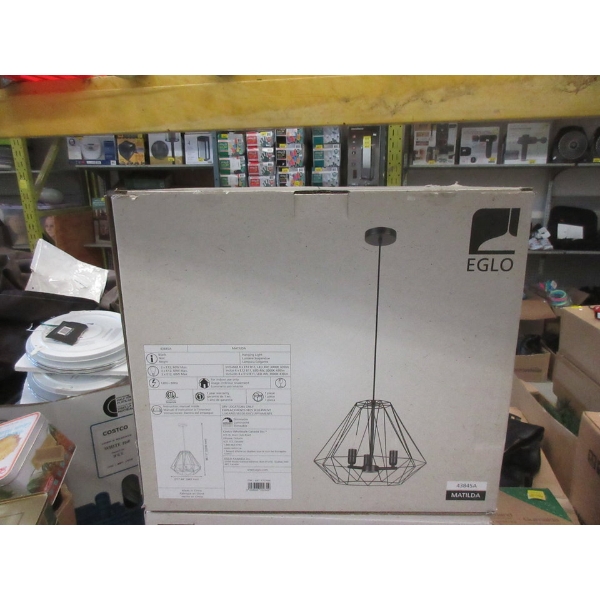 New Black Eglo "Matilda" Pendant Light - E12 Bulbs