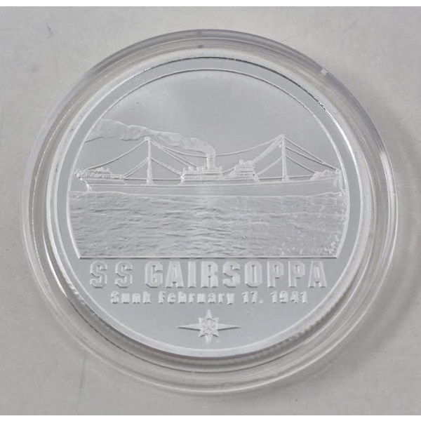 1 Oz .999 Silver Certified SS Gairsoppa Round 