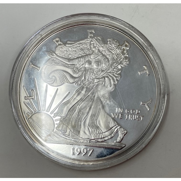 6.06 Oz .999 Silver 1997 Half Pound Silver Dollar 
