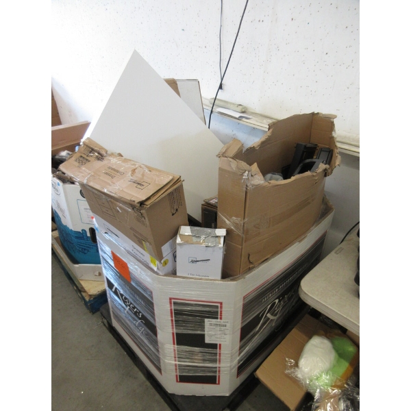 Skid of Assorted Flat Pack Furniture - Customer Returns