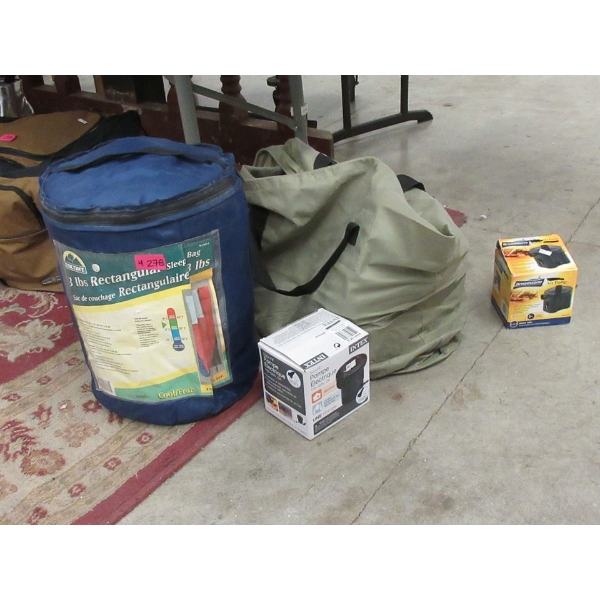 Sleeping Bag, Sleeping Mat & 2 Inflation Pumps